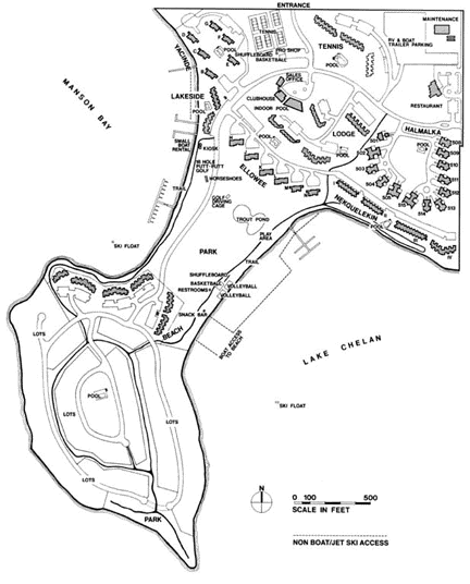 Lake Chelan Rentals  Wapato Point Manson Rentals  Wapato Point Map